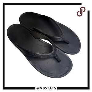 Olukai Women's Casual Thong Slip-On Flip Flop Sandals Black Size 8